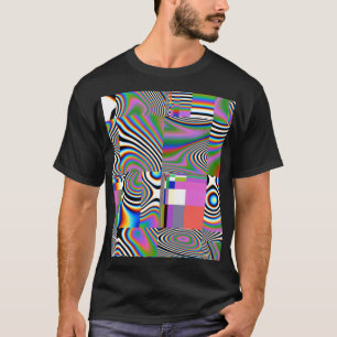 Camiseta Fondo geométrico de resumen digital vibrante