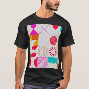 Camiseta Fondo geométrico moderno de los años 80-90