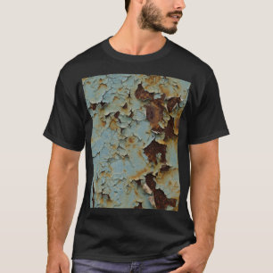 Camiseta Fondo metálico viejo y corroído.