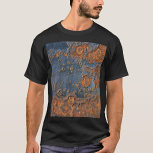 Camiseta Fondo metalizado oxidado texturizado.