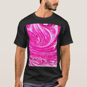 Camiseta Fondo mixto de pintura rosada.