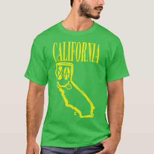 Camiseta Fondo negro de la cara sonriente de California