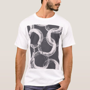 Camiseta Fondo negro sin foco geométrico de círculo