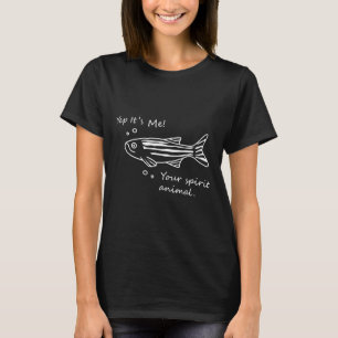 Camiseta Fondo oscuro del animal de espíritu de pez cebra