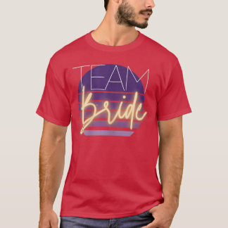Camiseta Fondo púrpura del equipo femenino BrideTeam Bride