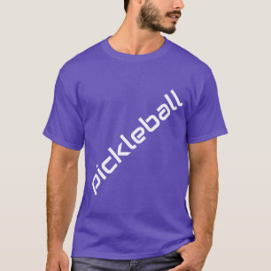 Camiseta Fondo púrpura del texto de PICKLEBALL inclinado de