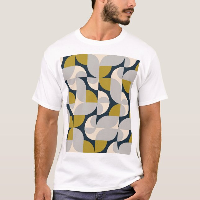 Camiseta Fondo retro de cosecha geométrica moderna (Anverso)