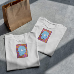 Camiseta Fondo retro de la cara de Trippy