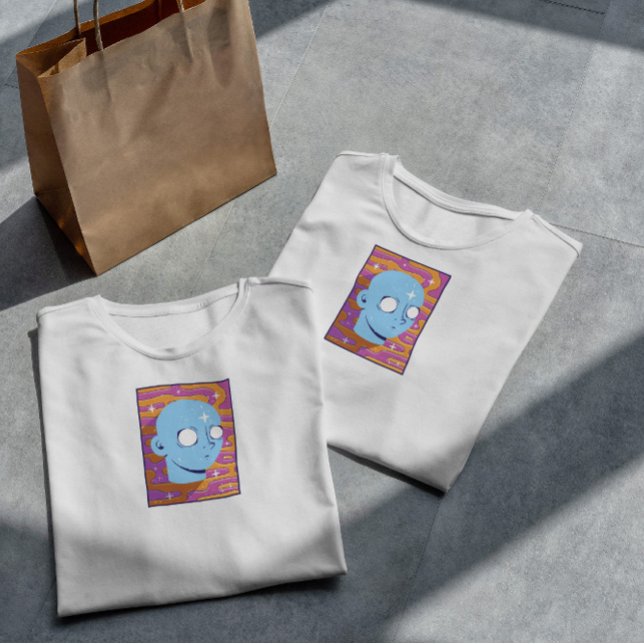 Camiseta Fondo retro de la cara de Trippy (Subido por el creador)