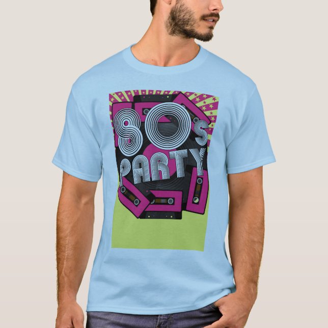 Camiseta Fondo retro del fiesta (Anverso)