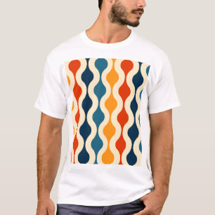 Camiseta Fondo retro nostálgico, colorido y sin fisuras.