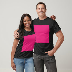 Camiseta fondo rosa con borde negro