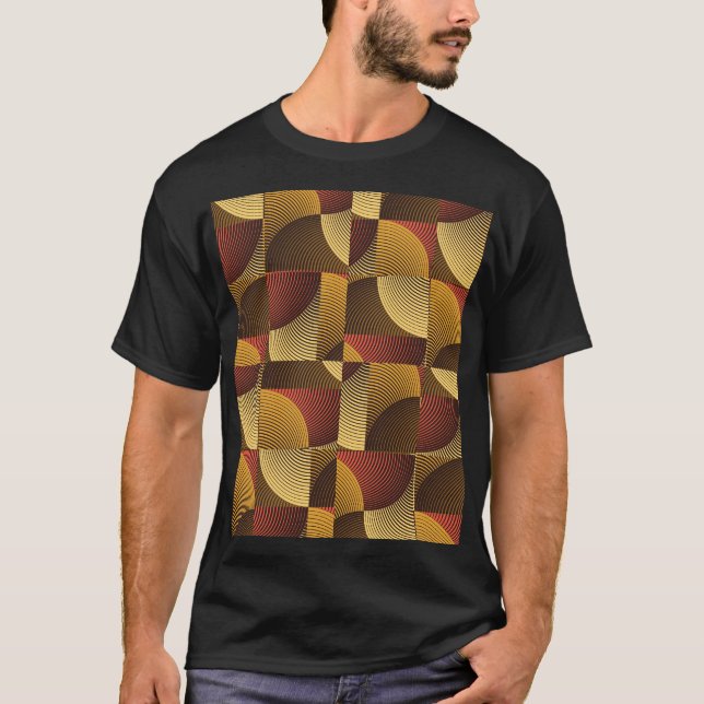 Camiseta Fondo texturizado geométrico abstracto de arte (Anverso)