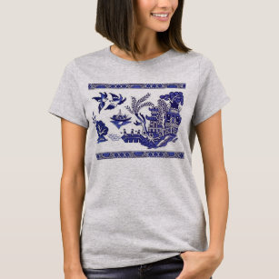 Camiseta Fondo transparente del diseño azul de China