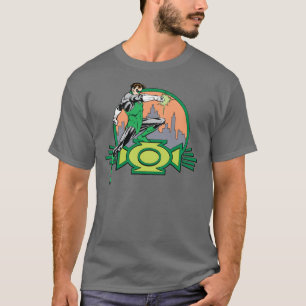 Camiseta Fondo y logotipo verdes de la ciudad de la