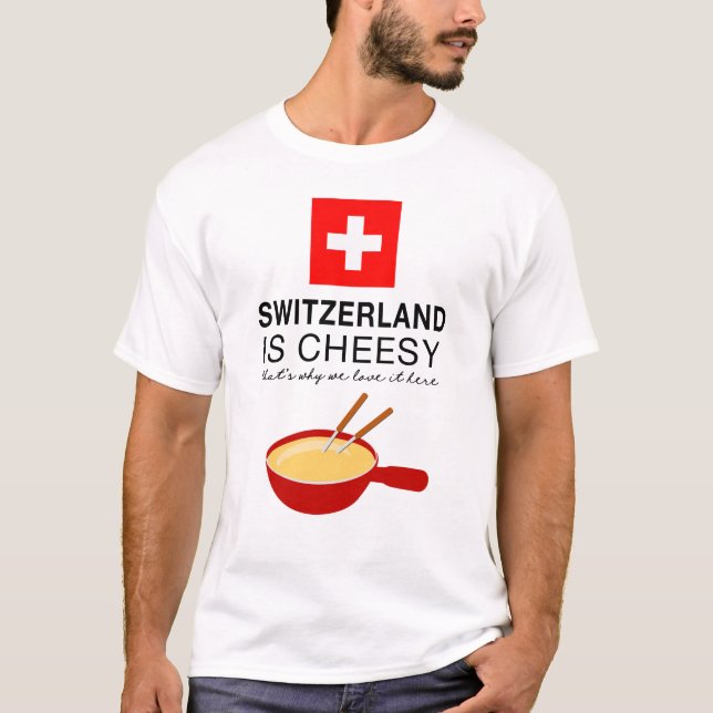 Camiseta "fondue" suiza divertida (Anverso)
