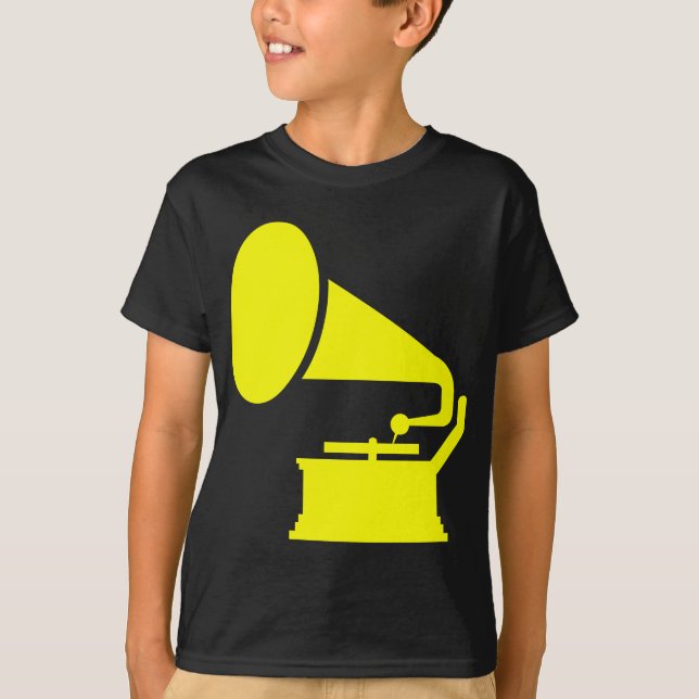 Camiseta Fonógrafo - Amarillo (Anverso)