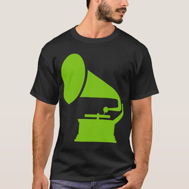 Camiseta Fonógrafo - Martian Green (Anverso)