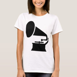 Camiseta Fonógrafo - Negro