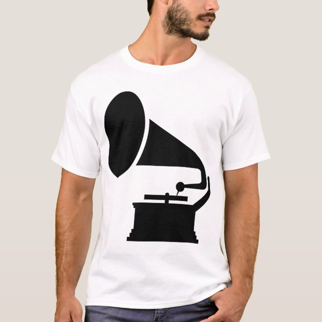 Camiseta Fonógrafo - Negro (Anverso)