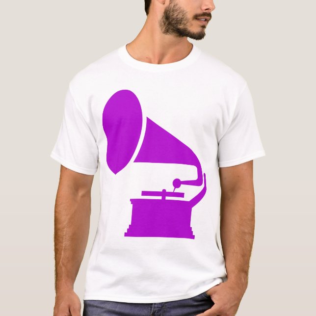 Camiseta Fonógrafo - Púrpura (Anverso)