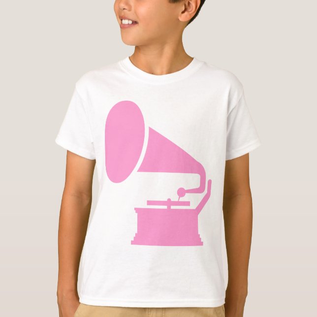 Camiseta Fonógrafo - Rosa (Anverso)