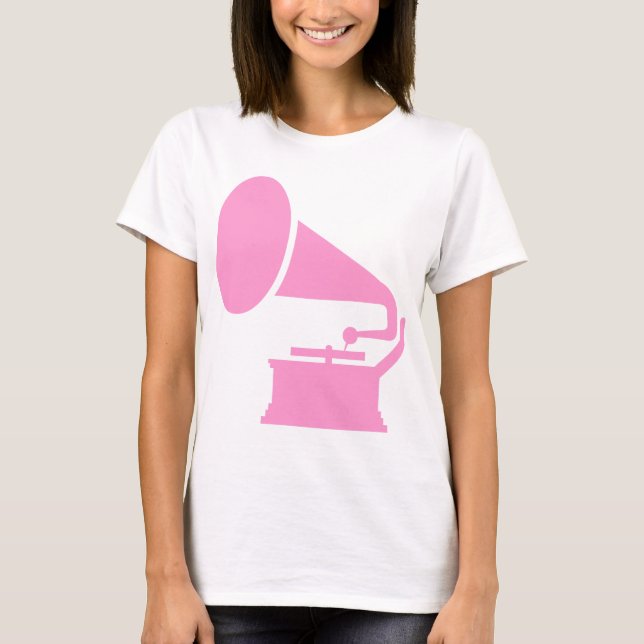 Camiseta Fonógrafo - Rosa (Anverso)