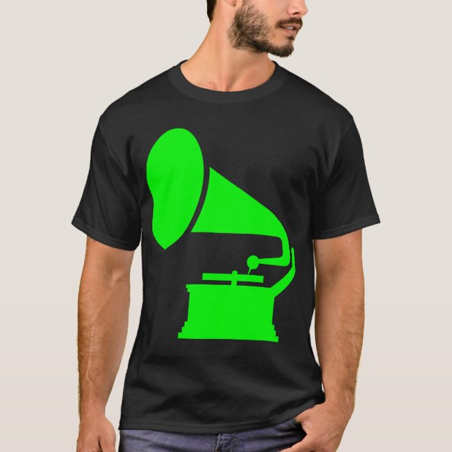 Camiseta Fonógrafo - Verde (Anverso)