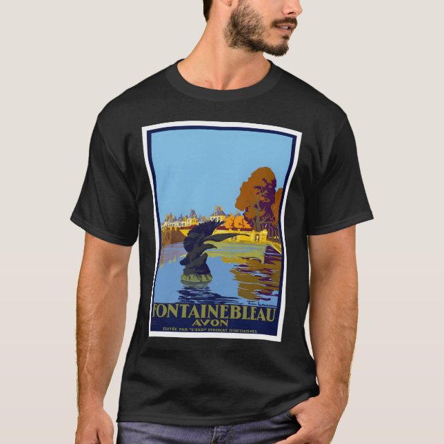 Camiseta Fontaine Bleau Avon Paris Viajes de época Francia (Anverso)