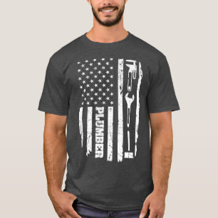 Camiseta Fontanería Bandera Americana USA Plumbing