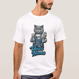 Camiseta Fontanero Gato Scottish Fold Lindo Personalizado