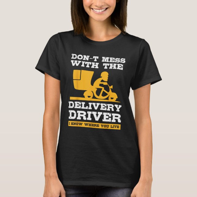 Camiseta food delivery driver costume for courier service w (Anverso)