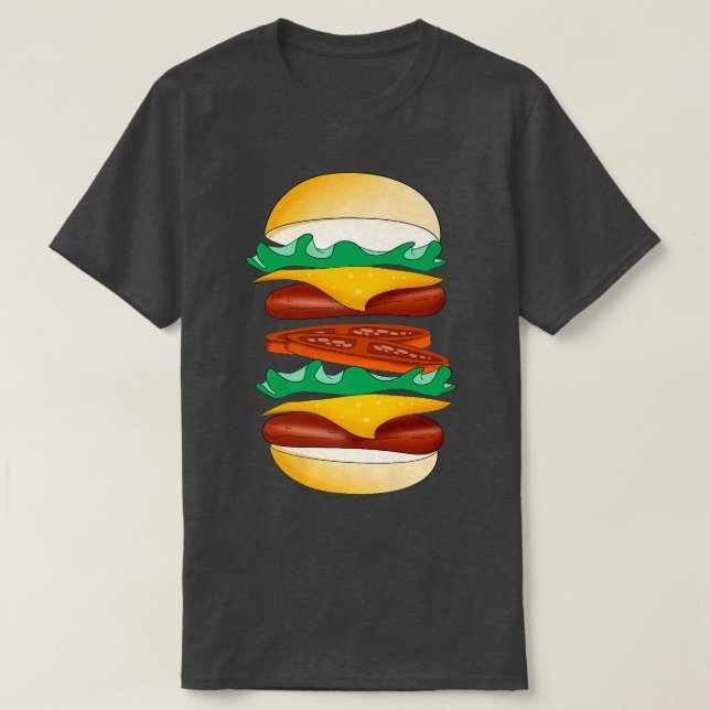 Camiseta Food Hamburger Cheeseburger  (Diseño del anverso)