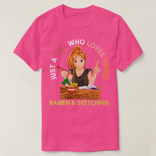 Camiseta Foodie Ramen Noodles Japan Otaku Esbozo anime (Diseño del anverso)