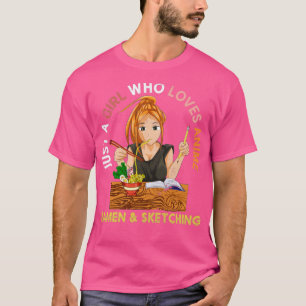 Camiseta Foodie Ramen Noodles Japan Otaku Esbozo anime