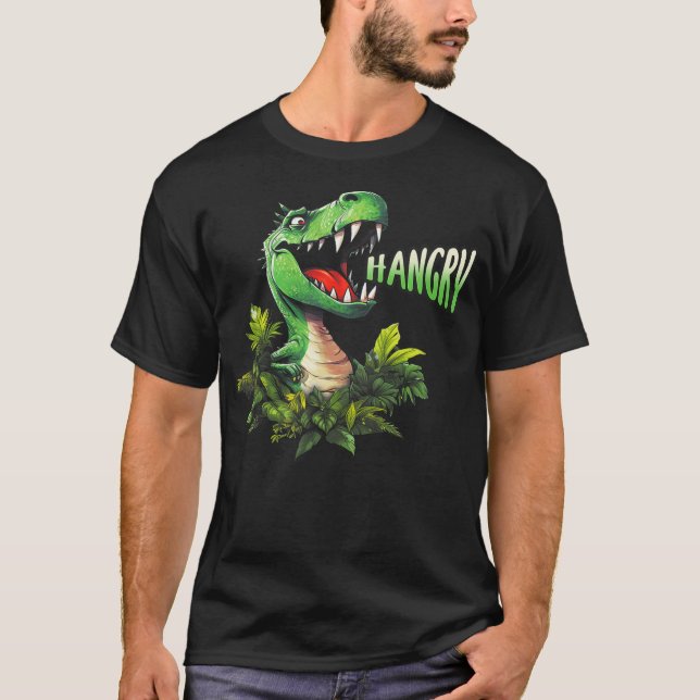 Camiseta Foodie Rawr Hangry Funny T Rex Dinosaur Hungry Foo (Anverso)