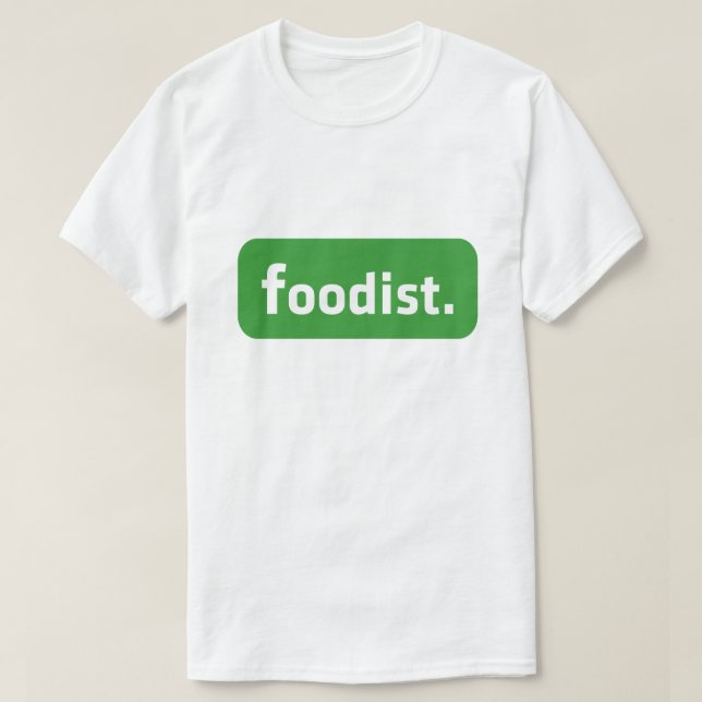 Camiseta Foodist. (Diseño del anverso)