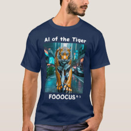 Camiseta Fooocus - AI of the tiger. Robo. Concrete jungle