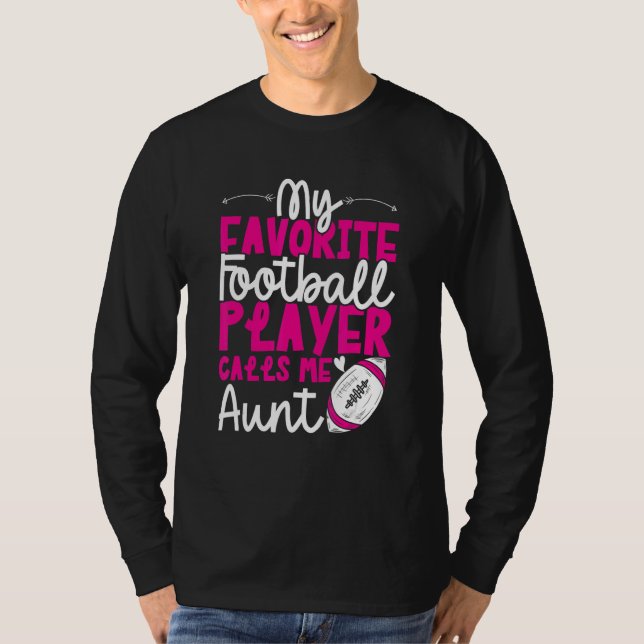 Camiseta Football Aunt of Football Player Football Auntie (Anverso)