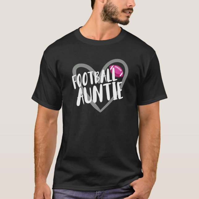 Camiseta Football Auntie Heart (Anverso)