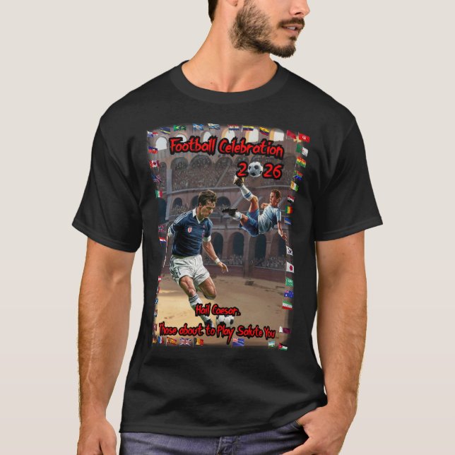 Camiseta Football Celebration 2026 on a Black (Anverso)