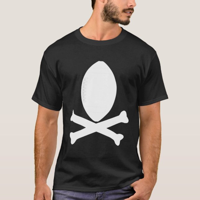 Camiseta Football & Crossbones Cute No Skull Not Scary Fun  (Anverso)