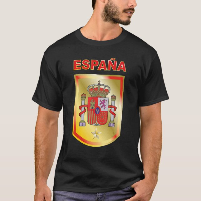 Camiseta Football Fans Spain Flag Crest (Anverso)
