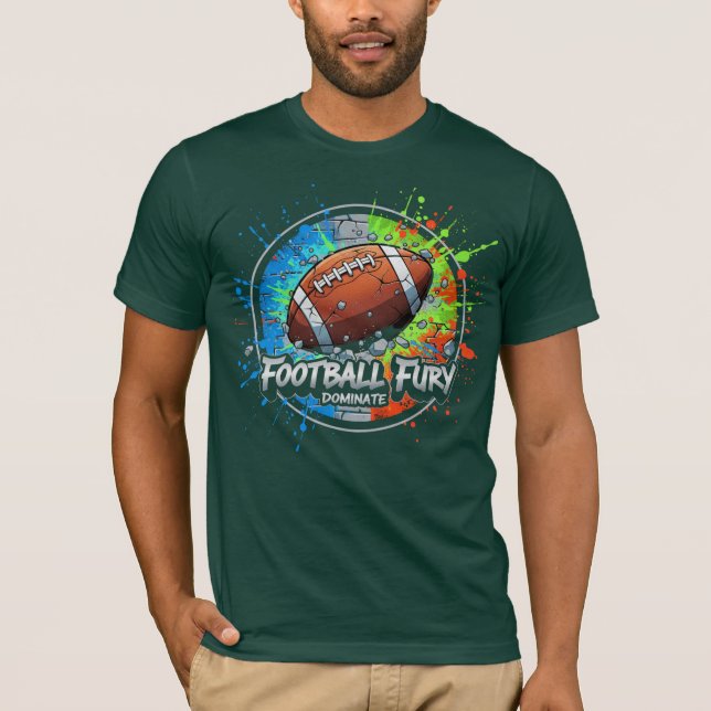 Camiseta Football Furry Dominate Game Day Vibes (Anverso)