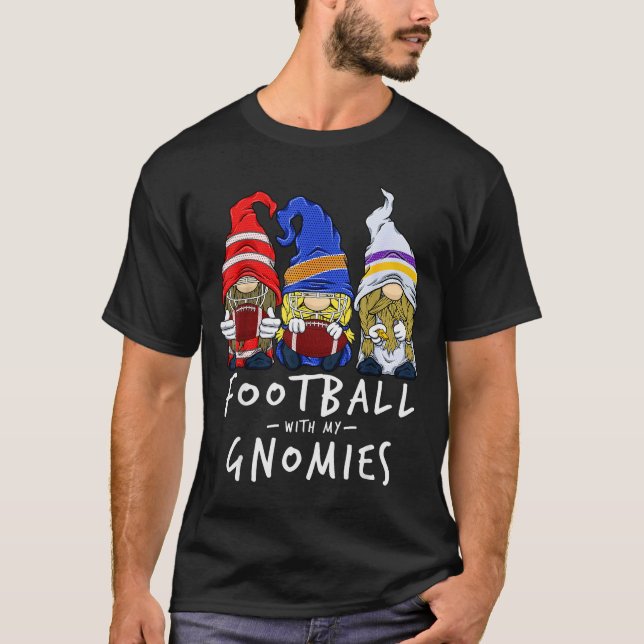 Camiseta Football Gnomes Football With My Gnomies For Boys  (Anverso)
