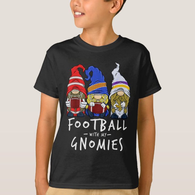 Camiseta Football Gnomes Football With My Gnomies For Boys  (Anverso)