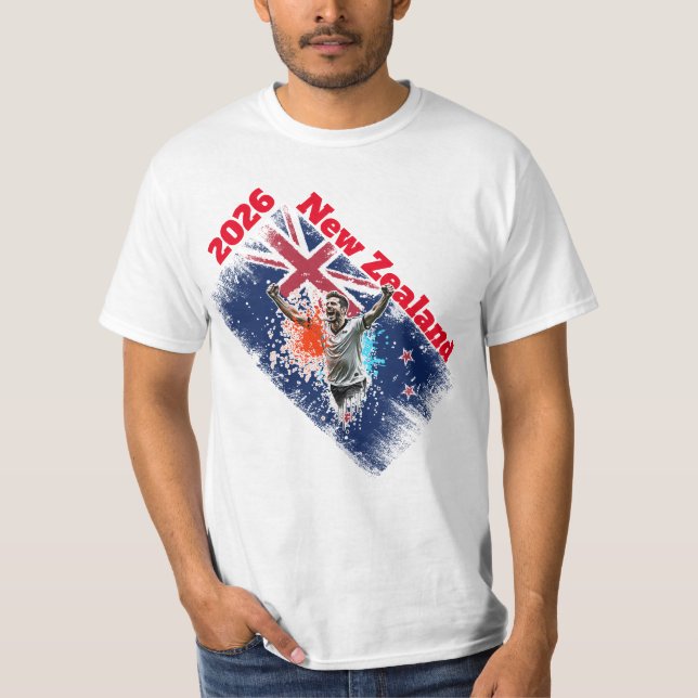 Camiseta Football Goal Celebration New Zealand Flag 2026 (Anverso)