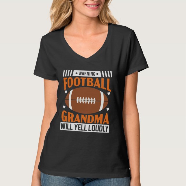 Camiseta Football Grandma Grandmother Granny Grandparents D (Anverso)