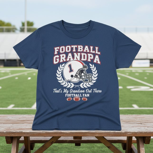 Camiseta Football Grandpa That's My Grandson Out  (Subido por el creador)