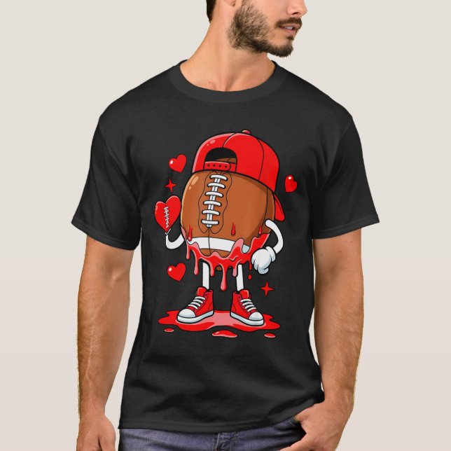 Camiseta Football Ice Cream Valentine Dripng Game Day Men B (Anverso)